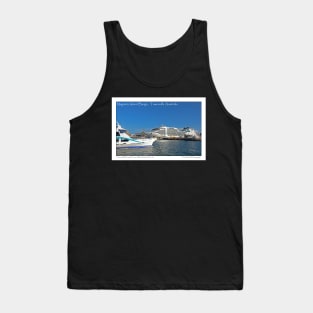 Magnetic Island Barge and Seabourn Encore Cruise Ship - Postcard Tank Top